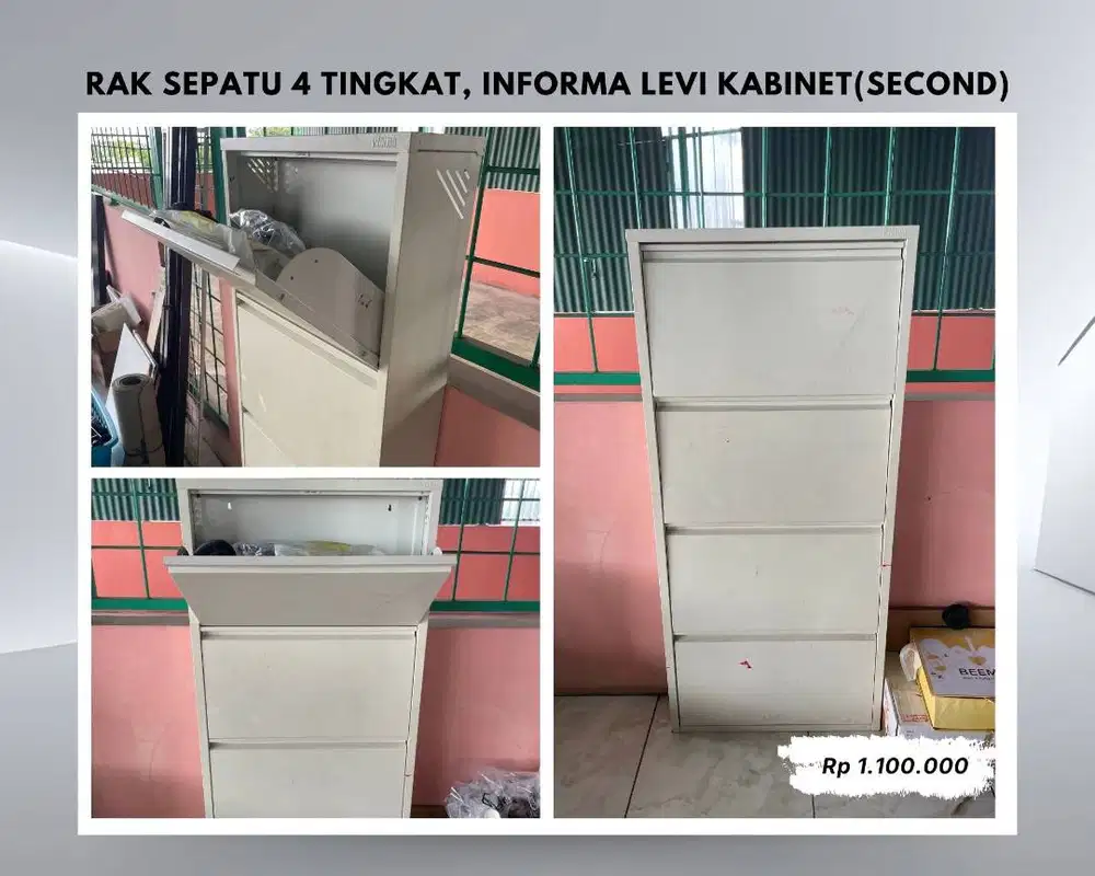 Rak Sepatu 4 Tingkat Informa Levi Cabinet – Second (Kondisi Bagus)