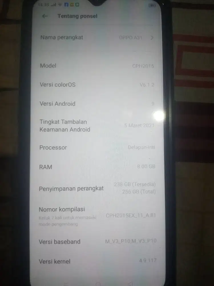 Oppo a31 ram8/256