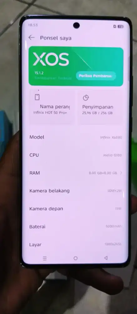 Infinix hot 50 pro+ ram 16/256GB fullset