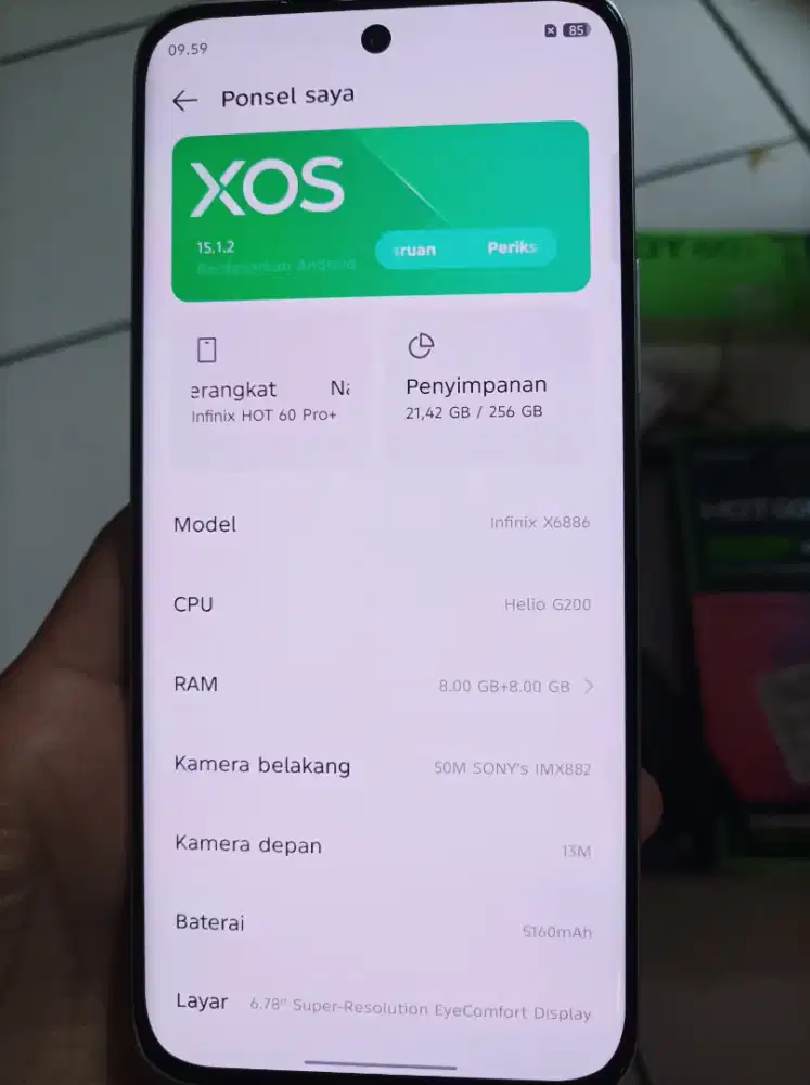 Infinix hot 60 pro+ ram 16/256GB fullset