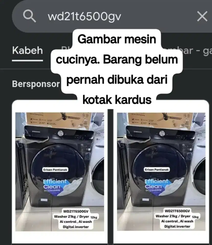 MESIN CUCI MERK SAMSUNG KAPASITAS 21KG MURAH