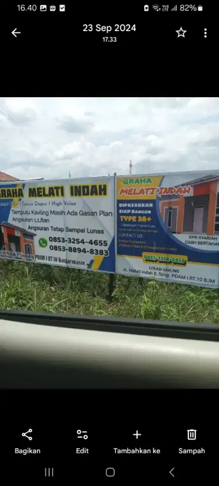 Jual tanah jl pramuka komplek.melatin8