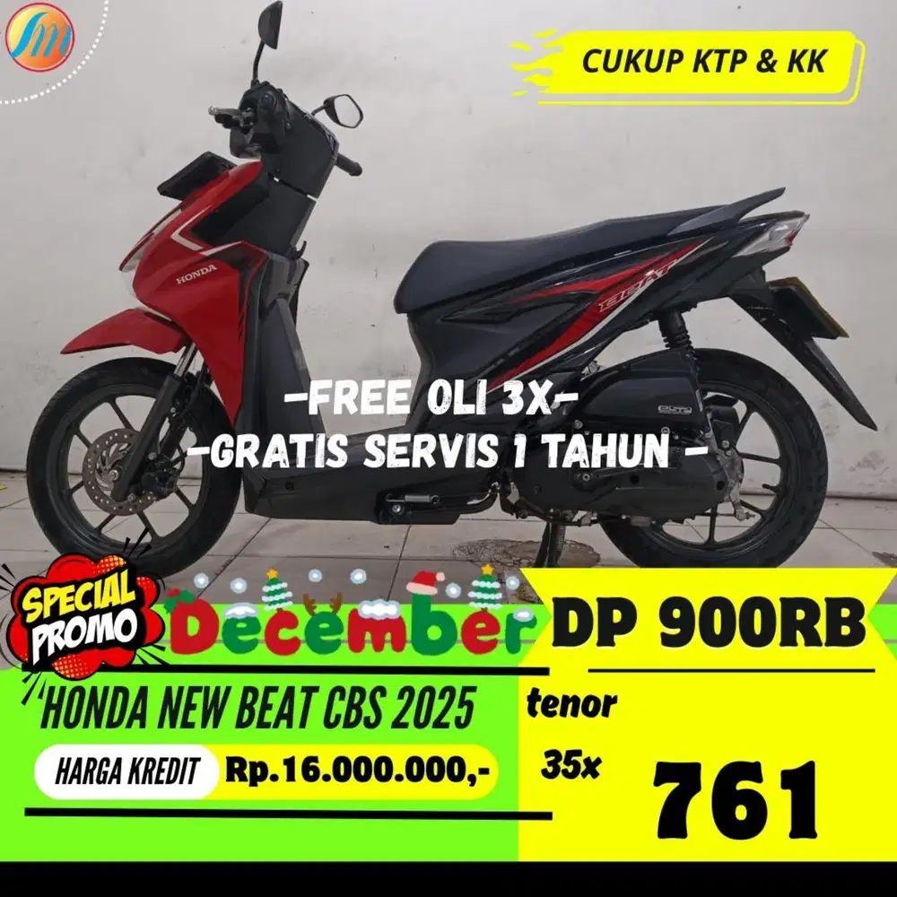 HONDA NEW BEAT CBS 2025 KREDIT DP 900RIBU ANGSURAN SANGAT TERJANGKAU