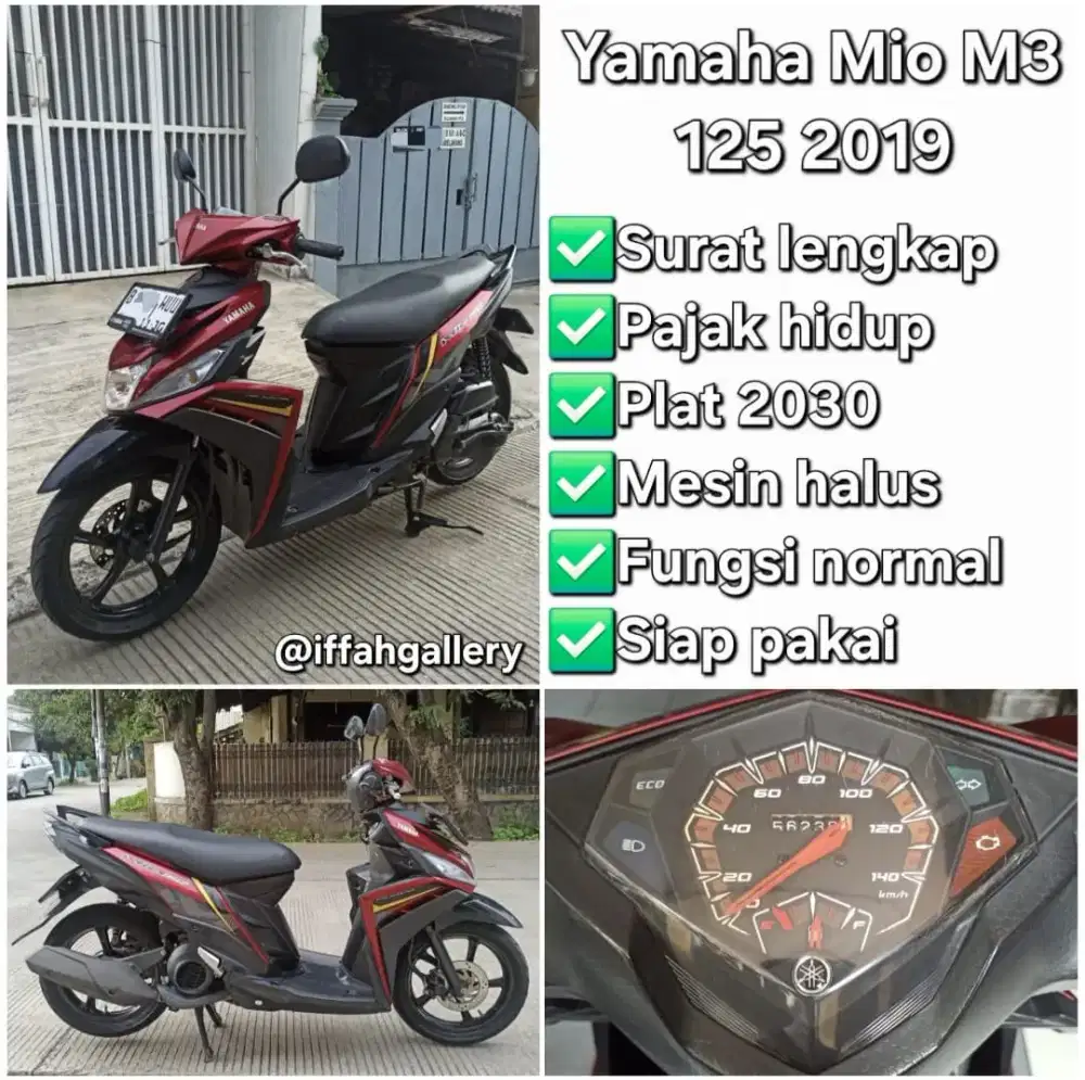 Motor Yahama Mio M3 125 2019 Surat Lengkap Pajak Plat Hidup Siap Pakai