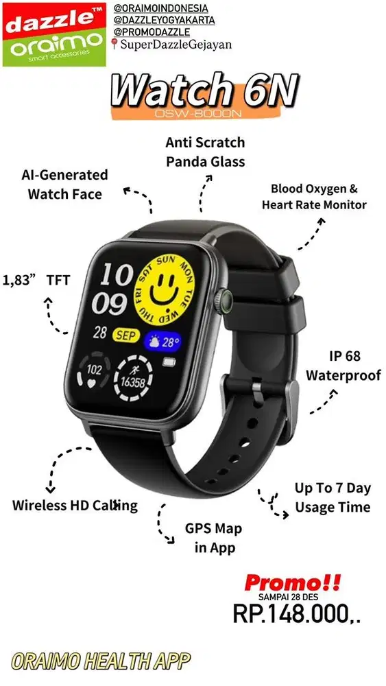 Smartwatch Oraimo Watch 6N OSW-8000N