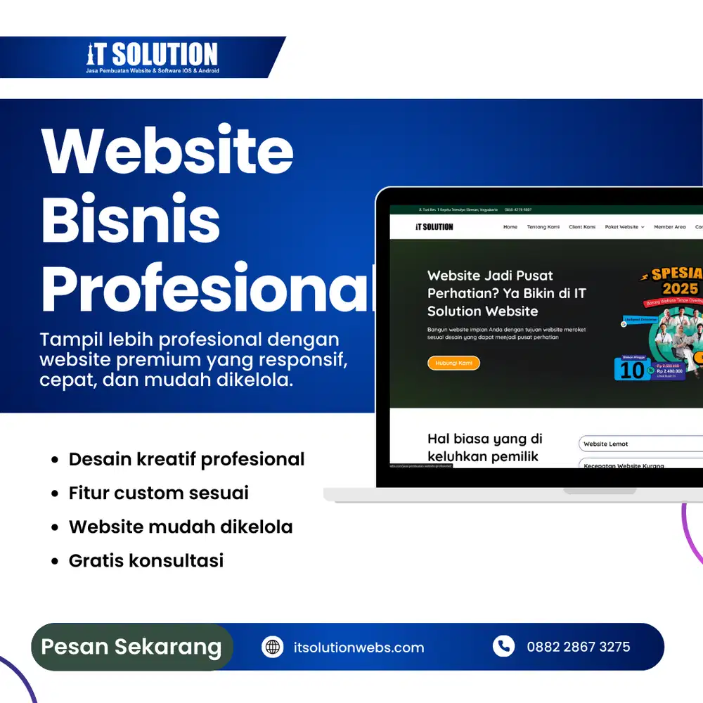 Website Bisnis Profesional Bergaransi