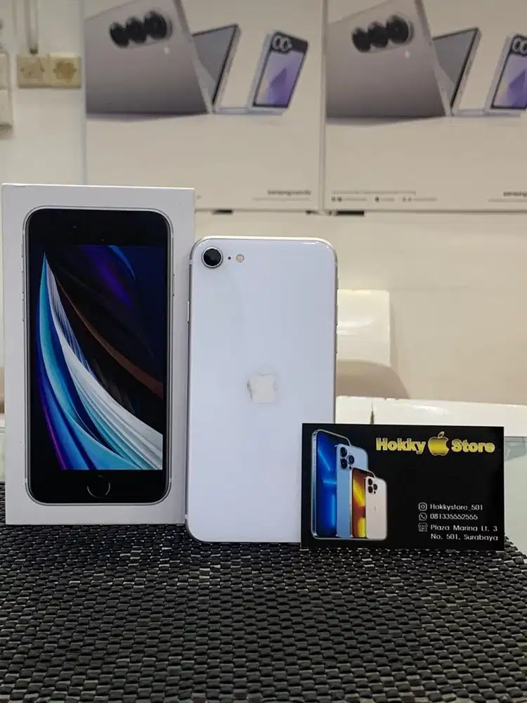 Iphone SE 2/64gb white ex ibox bh 73% lengkap minus acc