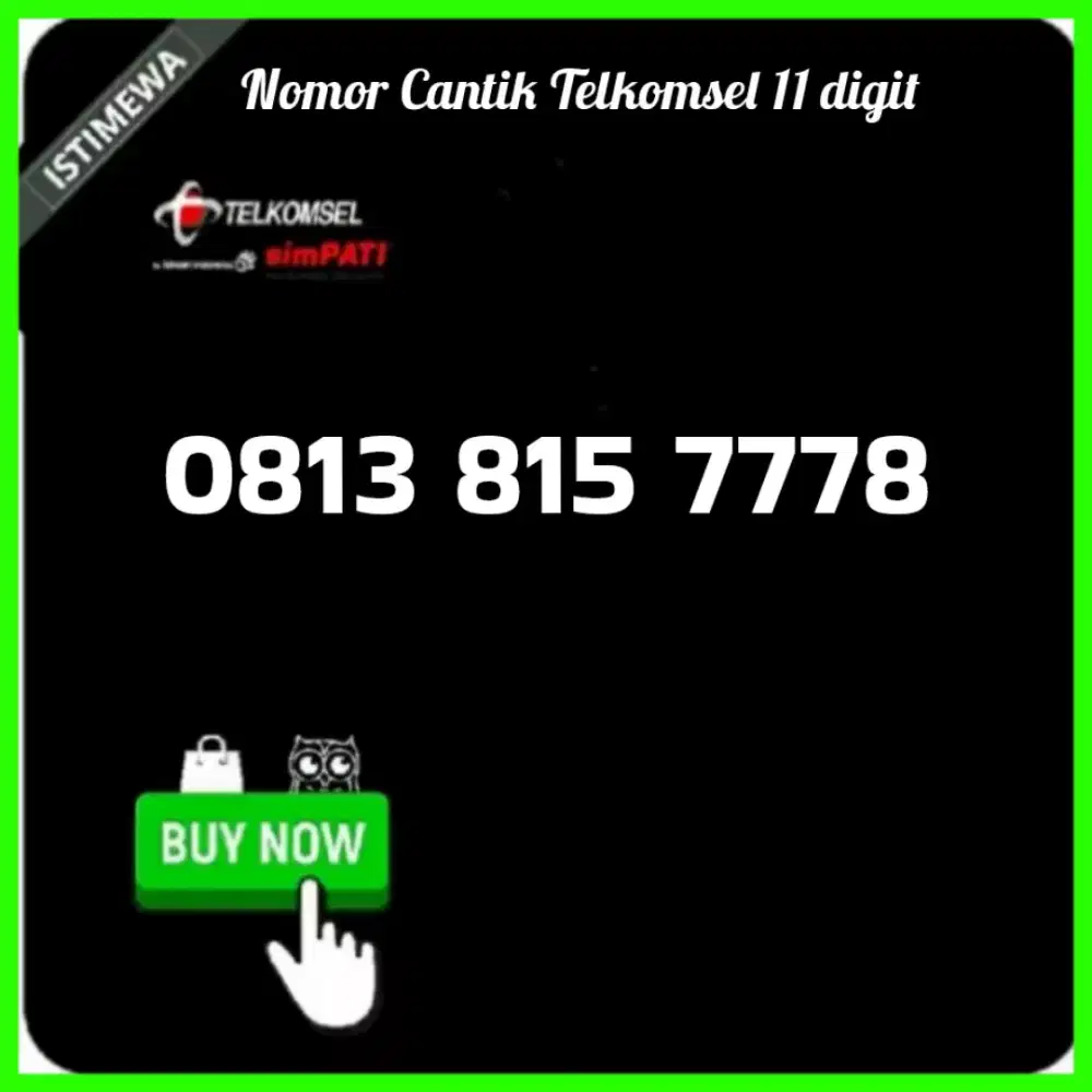 Nomor cantik simpati Telkomsel apik 11 digit