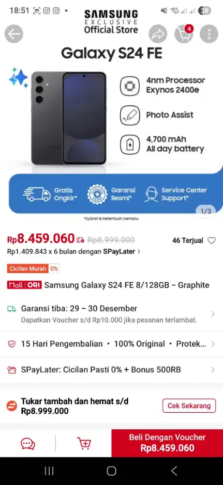 Samsung S24FE 256GB