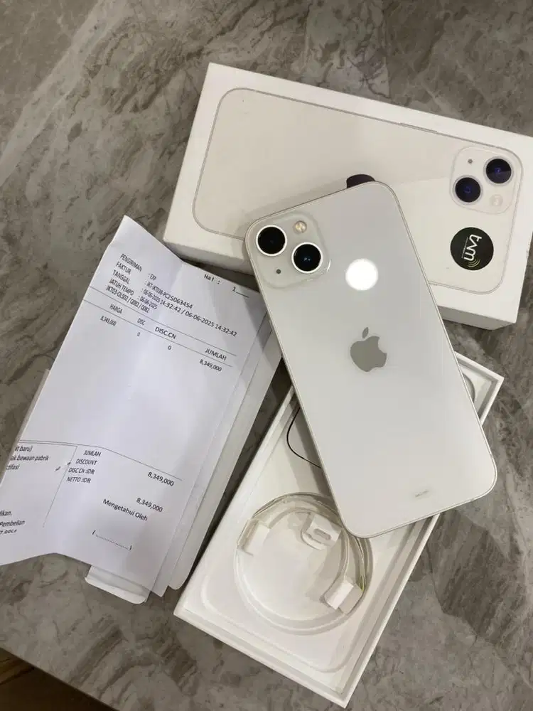 Iphone 13 putih 128 Gb ibox Garansi panjang