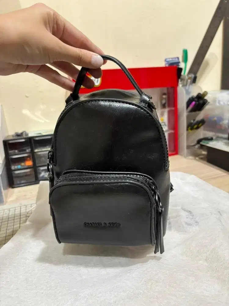 2in1 bagpack and shoulder bag warna hitam