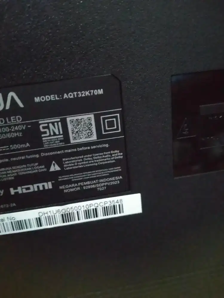 Jual tv merk AQUA model AQT 32K70 M