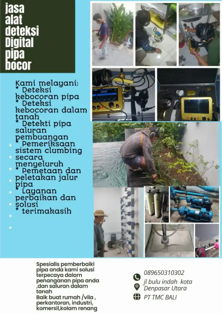 Alat deteksi kebocoran pipa all teknisi