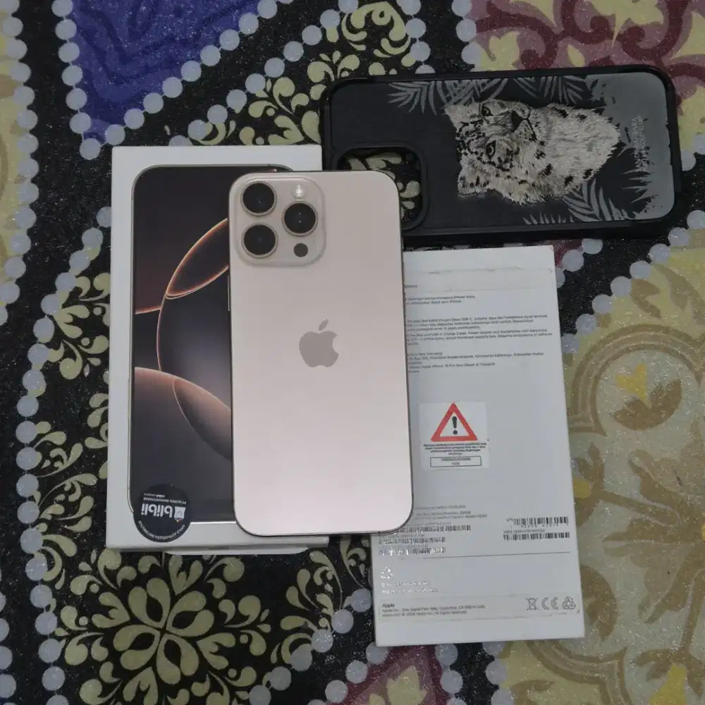 iPhone 16 Pro Max Dessert Titanium 256 GB garansi iBox on April 2026