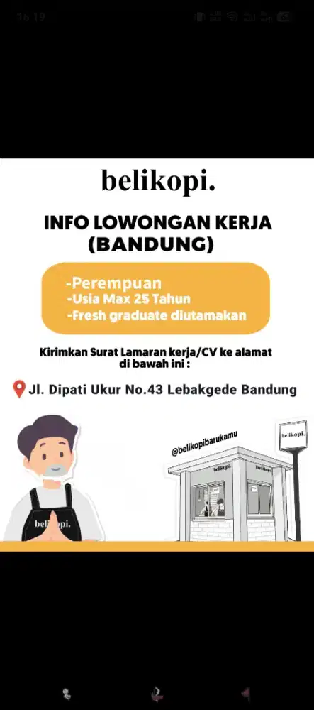 LOWONGAN KERJA BARISTA
