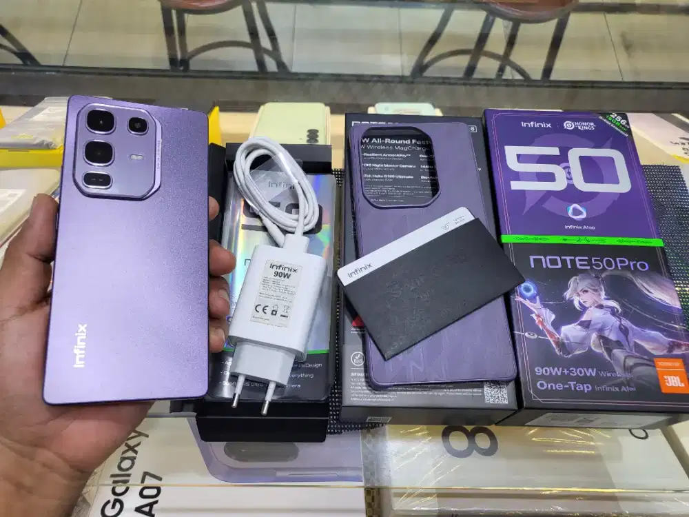 INFINIX NOTE 50 PRO 16/256GB MULUS FULSET CHARGER ORI BAWAAN 90WAT