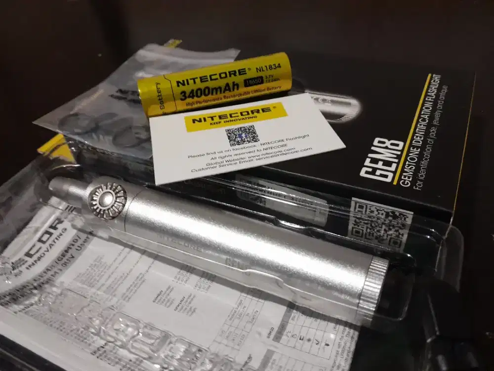 Senter Nitecore gem8 original baterai 3400mAh