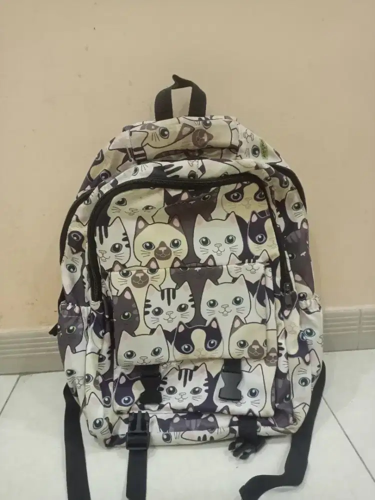 tas sekolah anak motif kucing