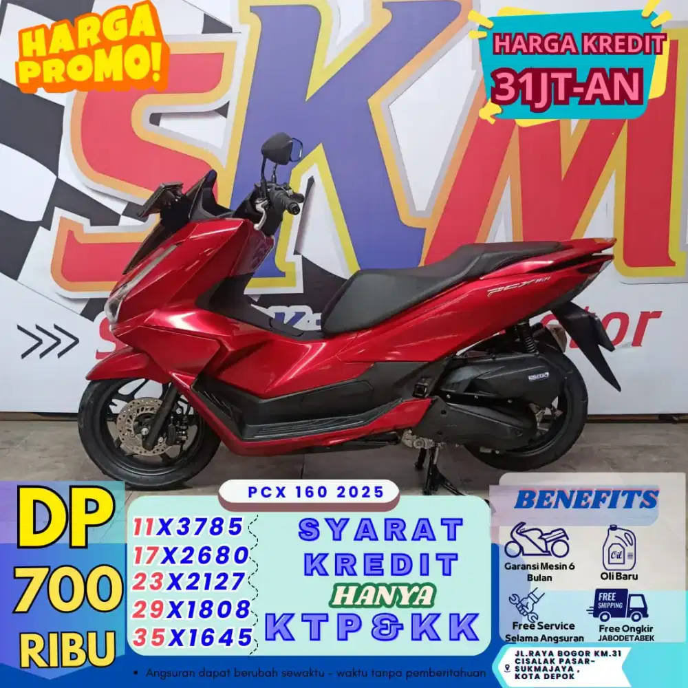 SYARAT KK DAN KTP PROSES 1HARI HONDA PCX 2025 NEW CASH/CREDIT