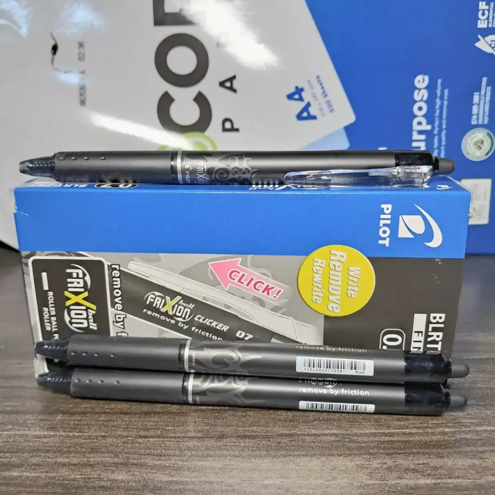 Frixion pen clicker 0.7 black ( remove by friction) 1 pack (12pcs)
