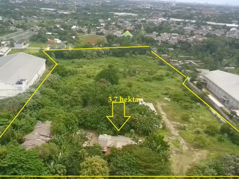 Tanah di lingkungan pergudangan dan industri , di Jl Serpong-parung, Selangkah dari BSD