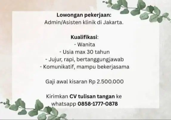 Lowongan kebayoran lama