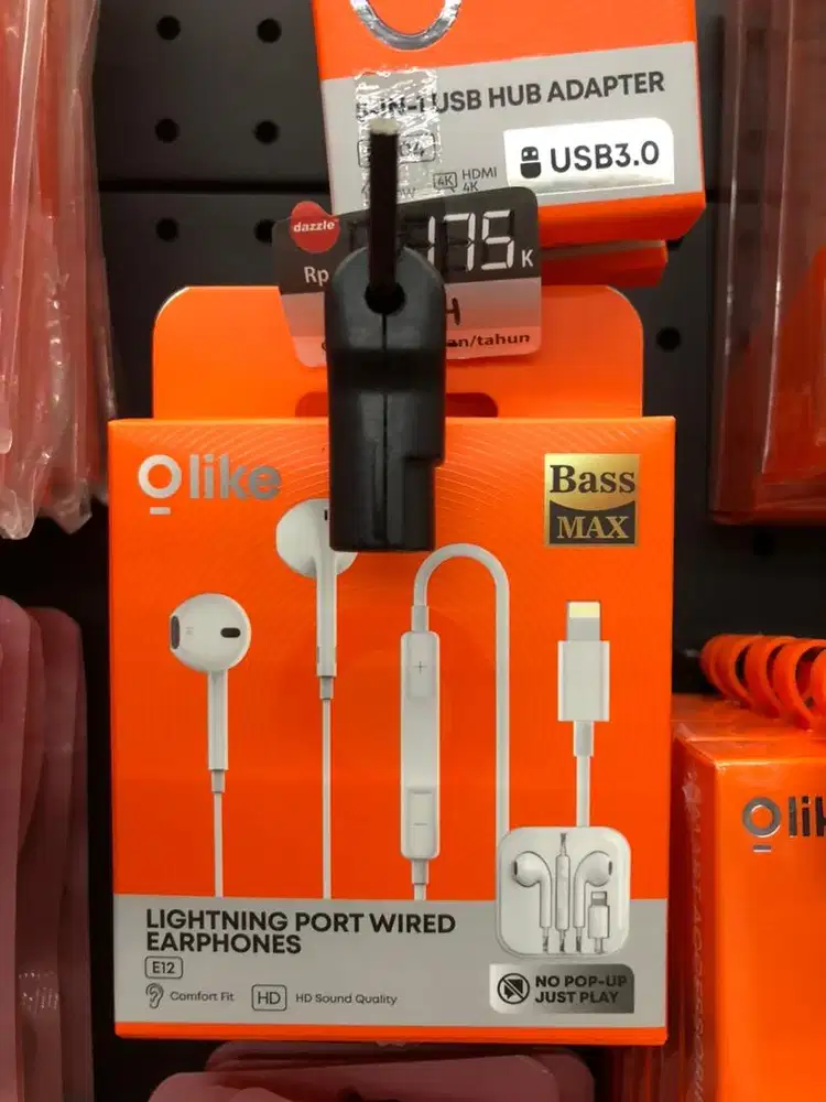 Promo earphone olike lightning E12