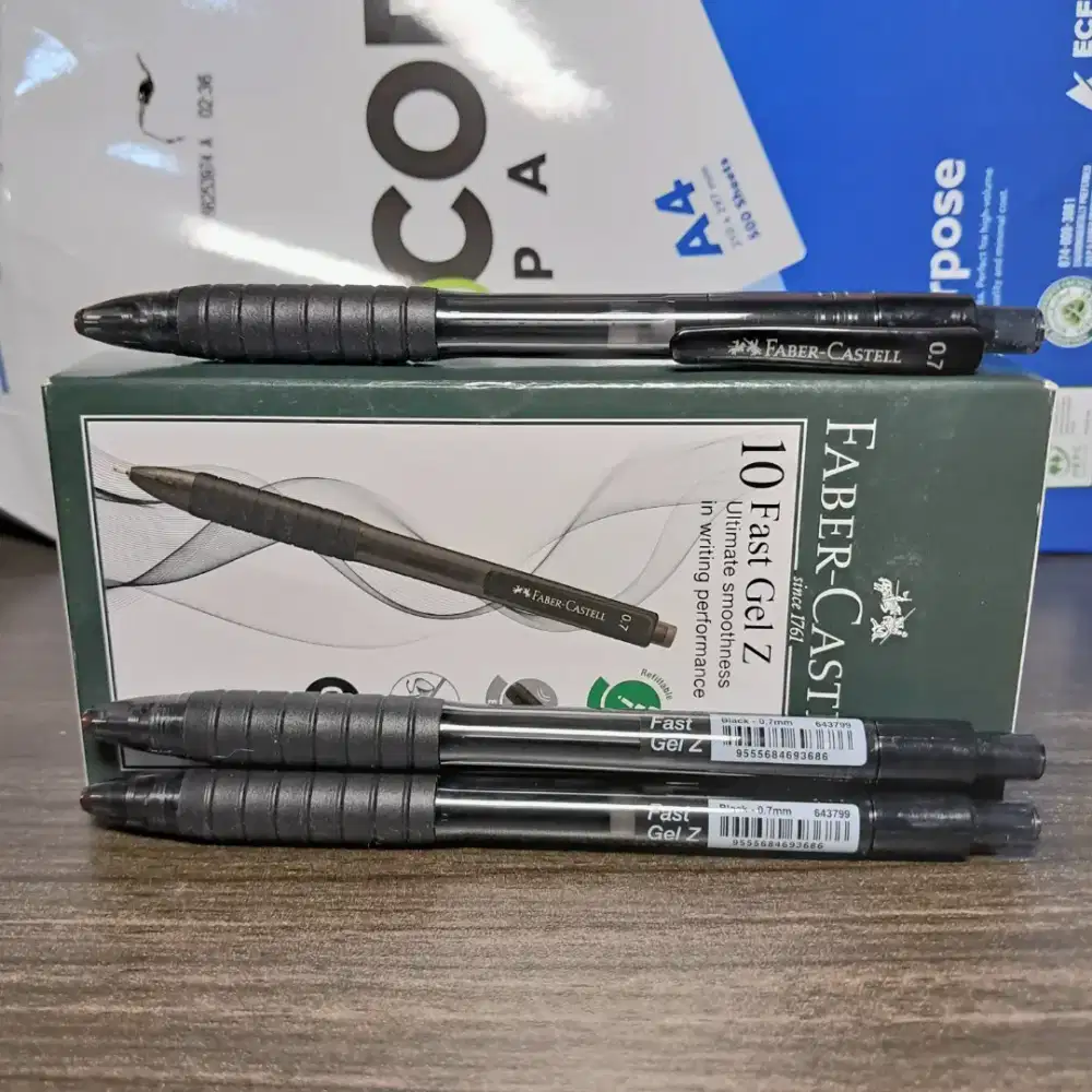 Faber castell pen 10 fast gel Z black 0.7 1 pack (12 pcs)