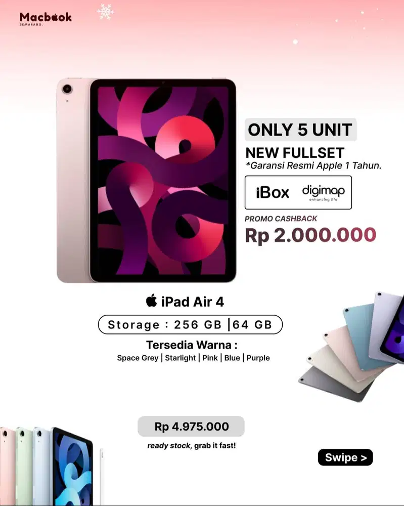 iPad Air 4 Storage 256 GB A15 Bionic