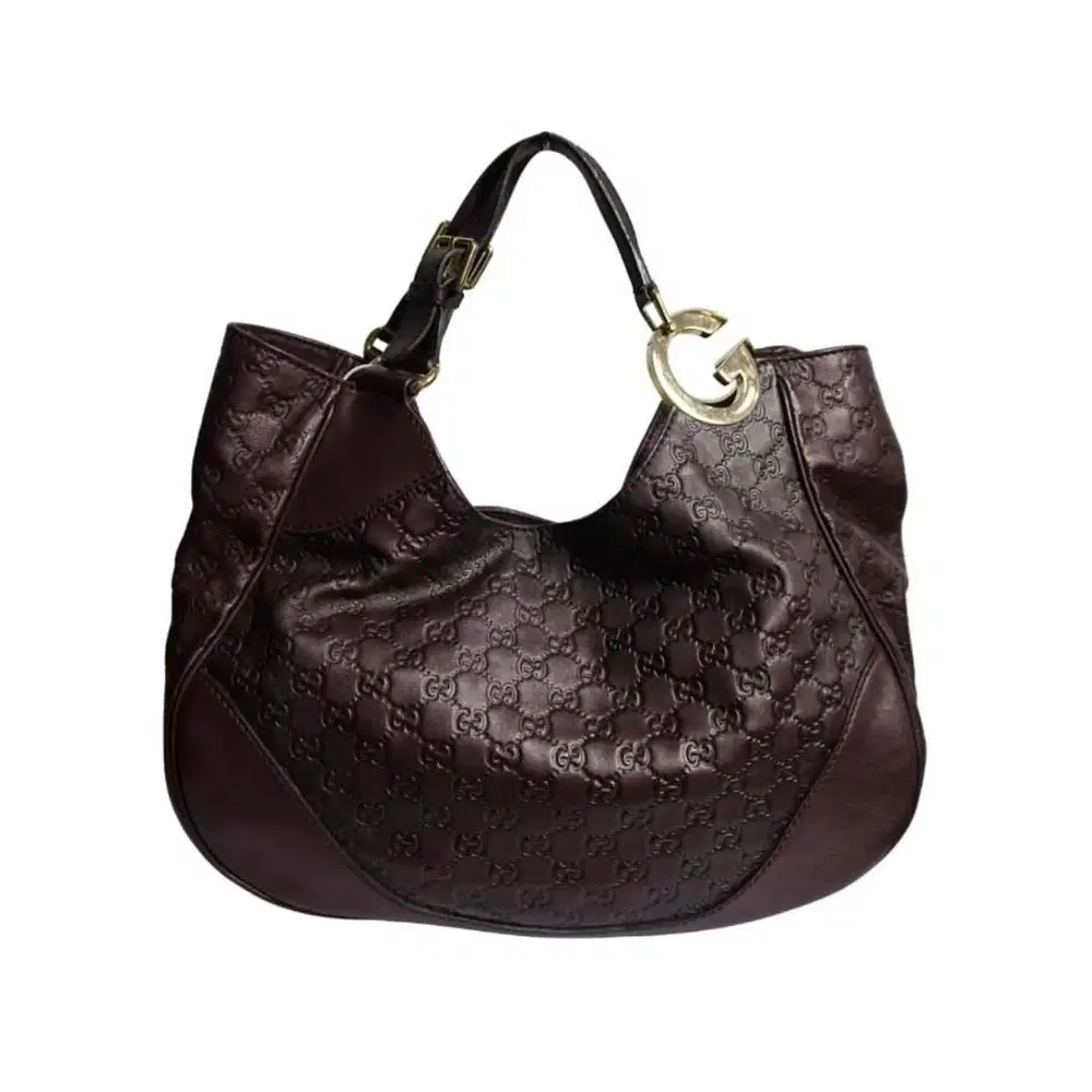 Tas Gucci tote bag brown GHW