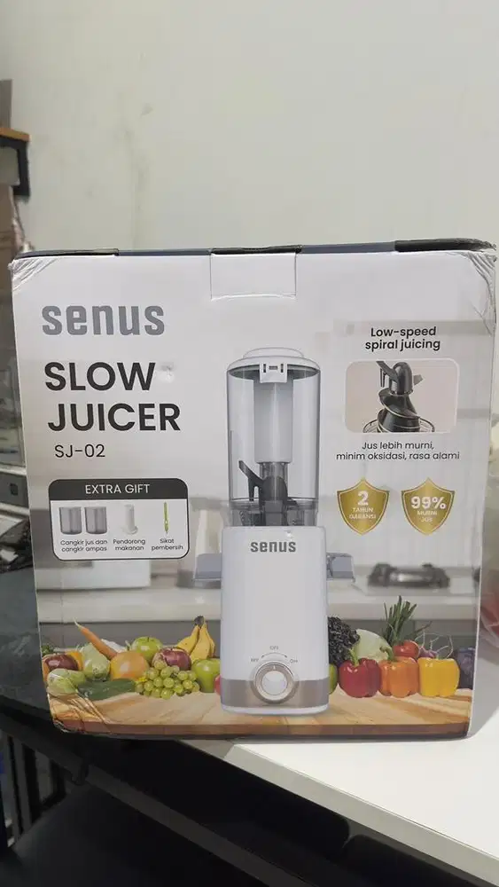 Senus Slow Juicer pengekstrak buah low watt tanpa ampas