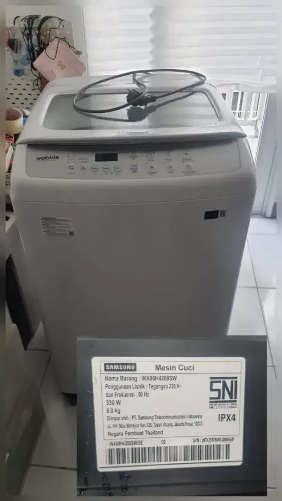 Mesin Cuci Samsung Wobble 8kg Top Load
