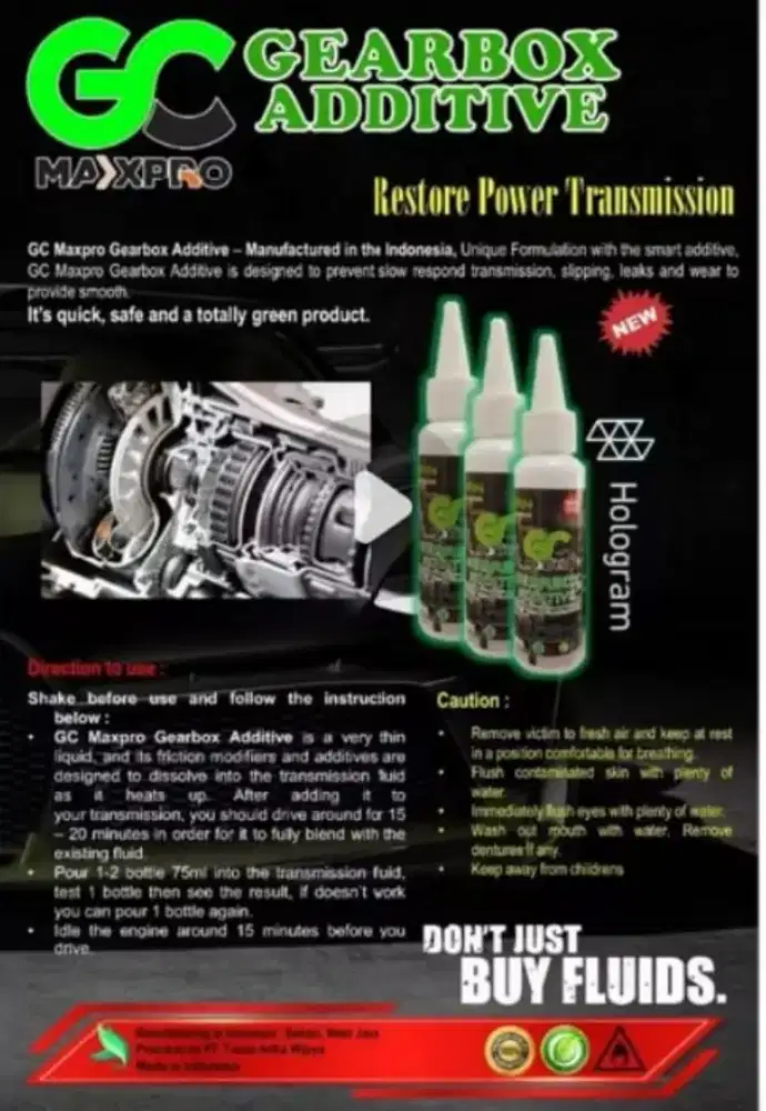 Gearbox Additive utk transmisi mobil