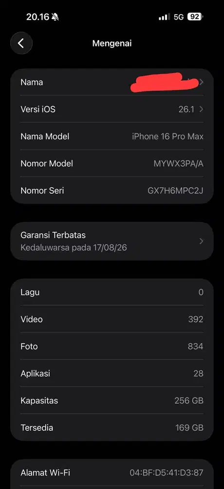 dijual CEPAT IPHONE 16 PRO MAX 256 RESMI IBOX