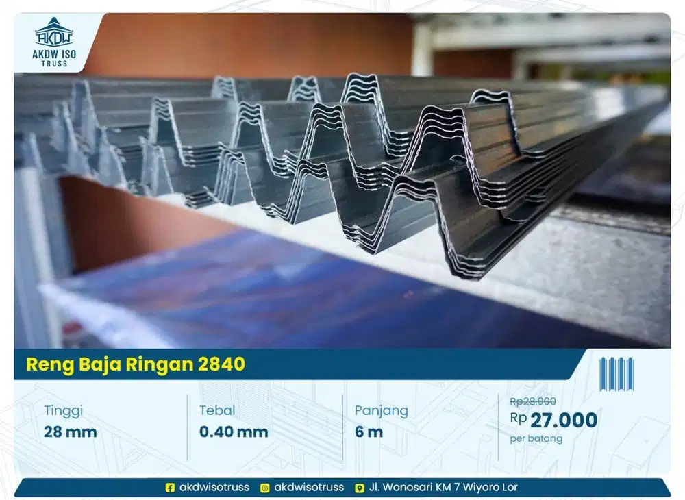 Reng Baja Ringan Berkualitas Tebal 0.45 0.35 Ada Merek Kencana Taso