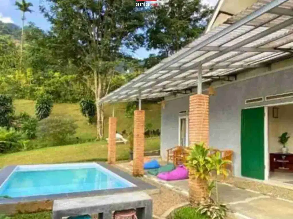 Villa Nyaman Lokasi Tenang Semi Furnished Di Puncak Bogor