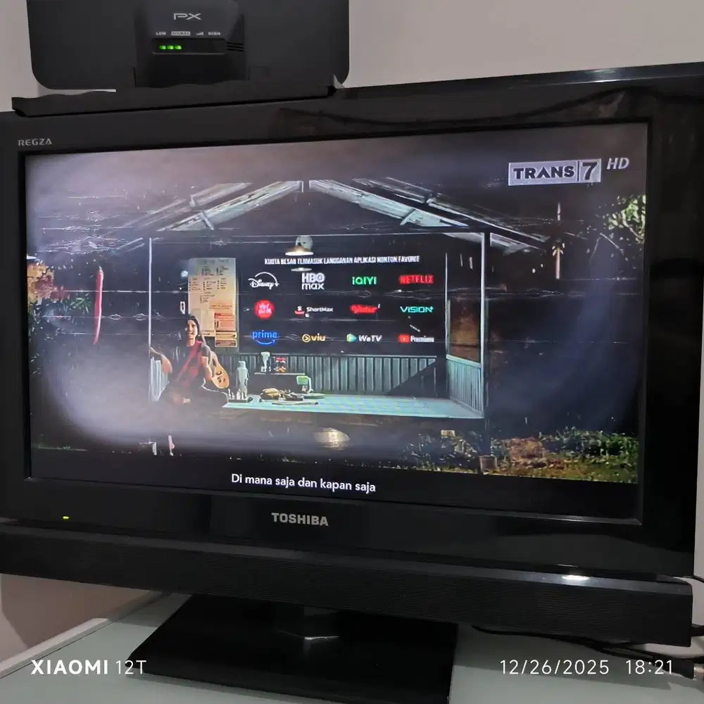 TV LCD TOSHIBA REGZA 24 inch + STB Polytron Murah Meriah