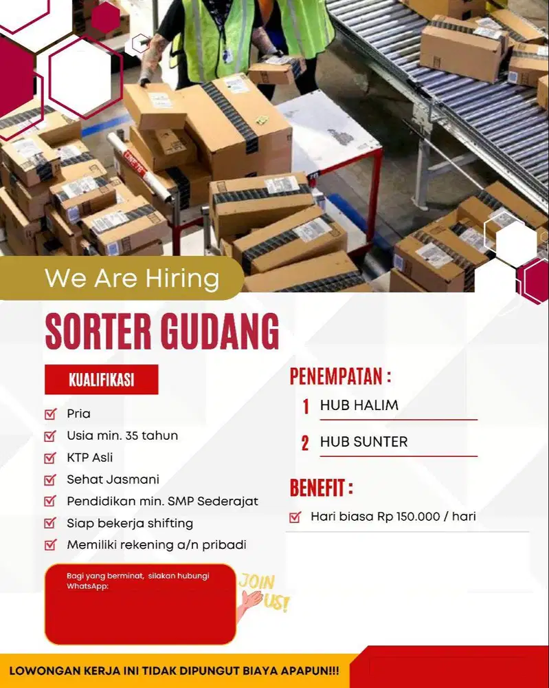 SORTER/HELPER GUDANG ANTERAJA - HALIM