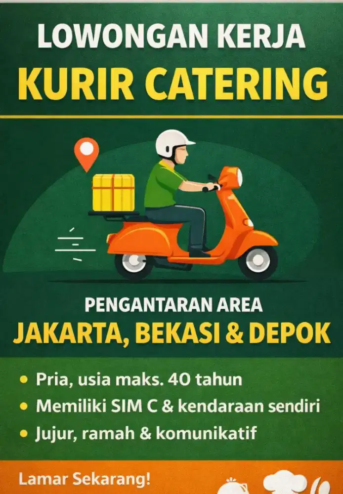 Lowongan kerja Kurir Catering