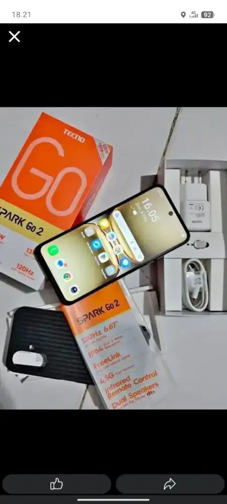 Tecno spark go 2 4+4/128