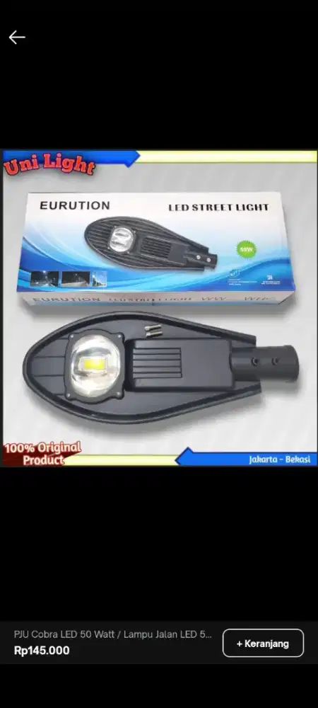 Lampu pju led cob 50watt