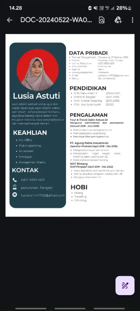 Cari kerja yang bisa bawa anak