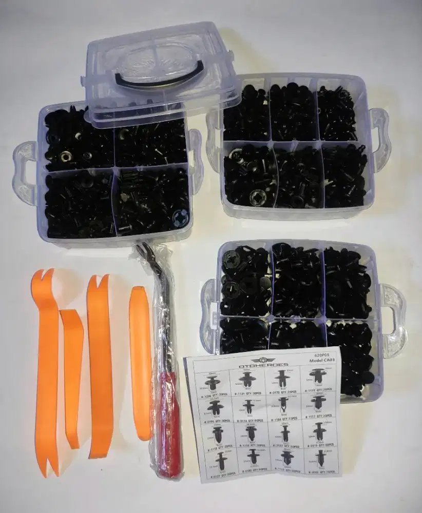 Baut Rivet Mobil 620 pcs Dan Alat Pembuka Panel