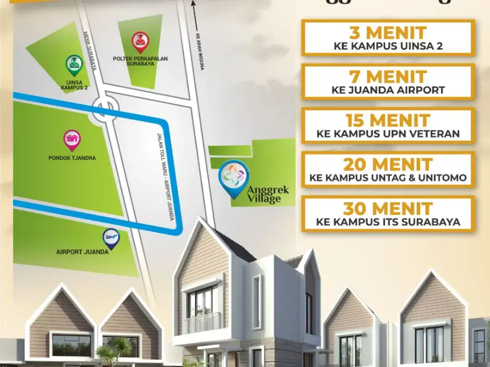 anggrek village juanda dekat akses tol dan kampus