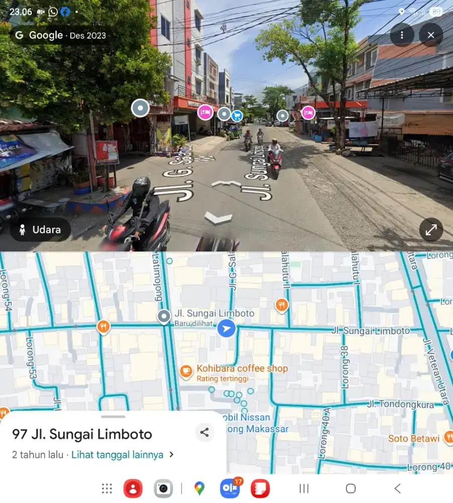 Di Jual rumah tua Jl. Sungai limboto jalan 2 arah 
Luas 10x20