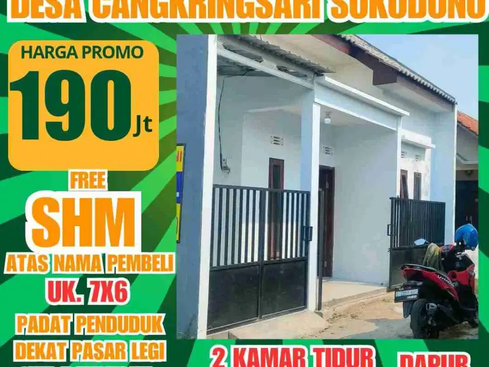 Rumah baru siap huni dekat pasar legi Sukodono