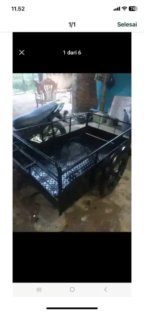 Tempahan sasis becak barang