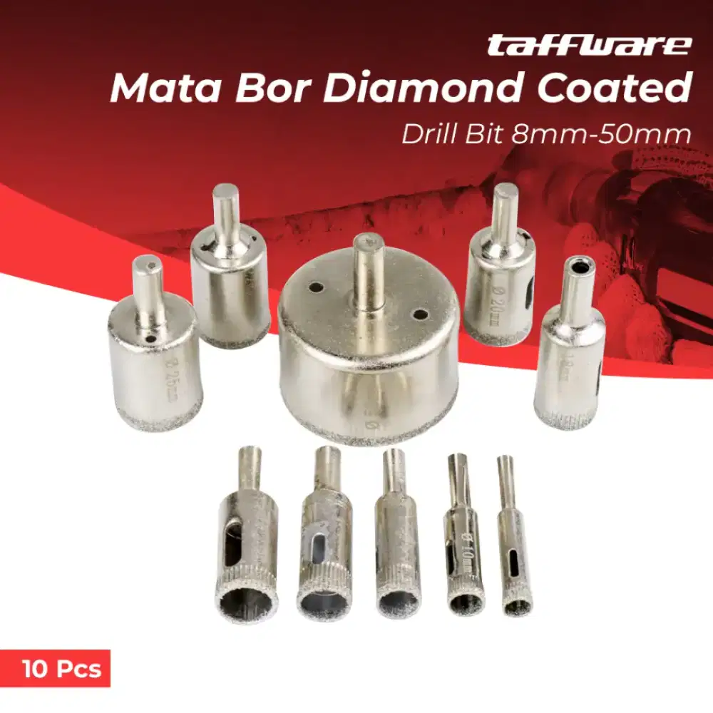 Mata Bor Diamond Coated Hole Drill Bit 8mm-50mm 10pcs