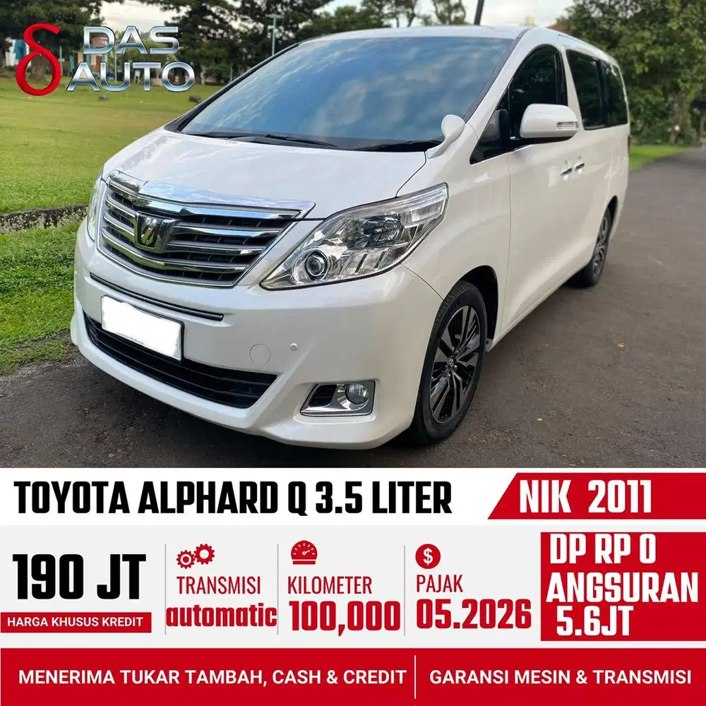 Toyota Alphard Q 3.5 2011 / 2012 3500 DP NOL