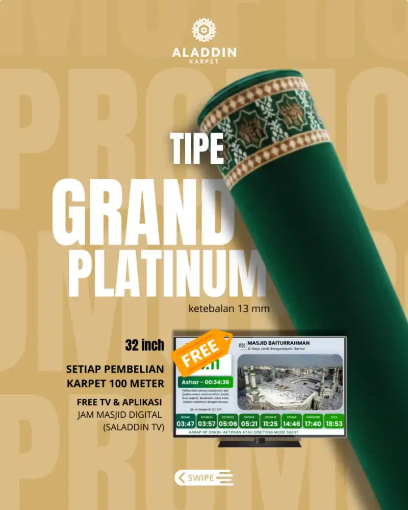 Promo Akhir Tahun: Karpet Masjid Harga Paling Murah (Stok Terbatas)!